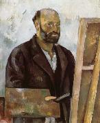 Paul Cezanne Self-Portrait with a Palette oil on canvas